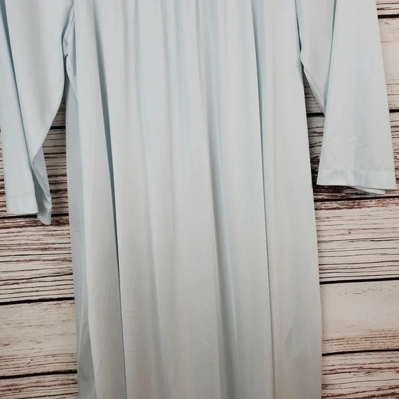 Shadowline Small Vinatge Blue Nylon 2-pc Nightgown w/ Matching Robe - Picture 9 of 12